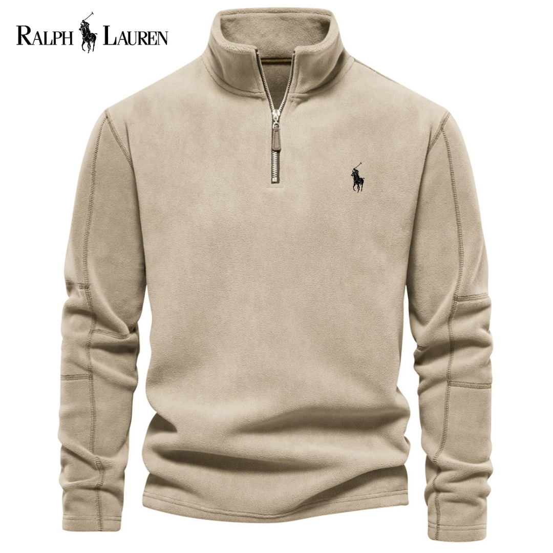 Bluza z Pół-Zipem – Długi Rękaw z Fleece