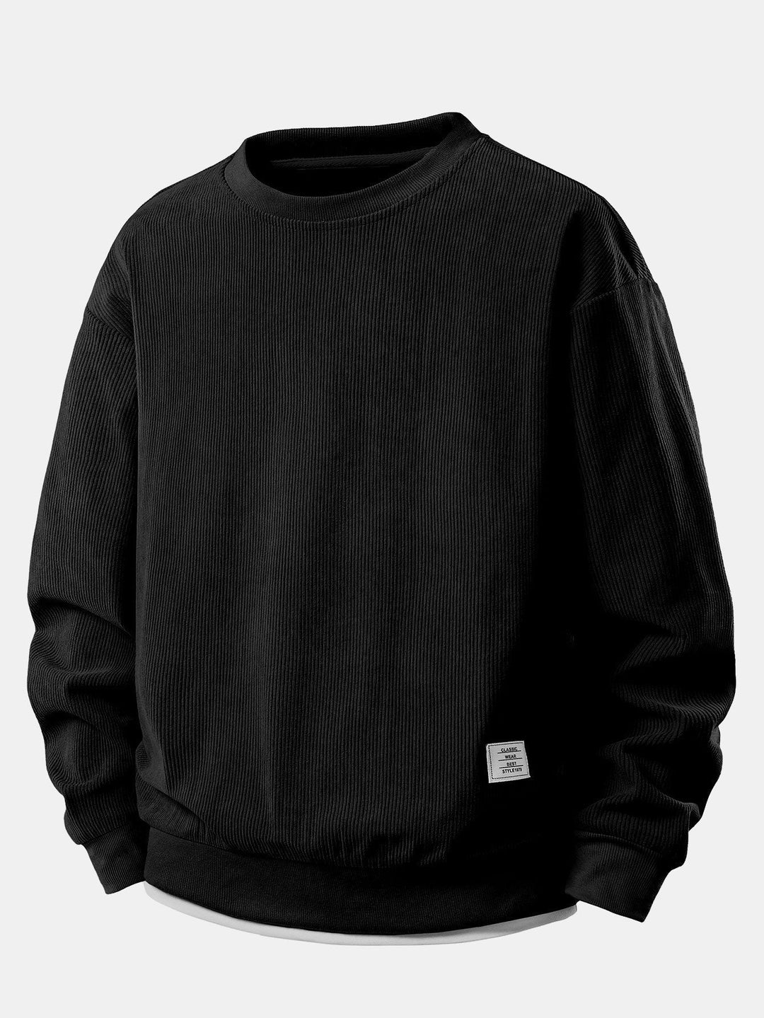 Sweter z Stretchowego Weluru Z Dekoltem Okrągłym 2 w 1