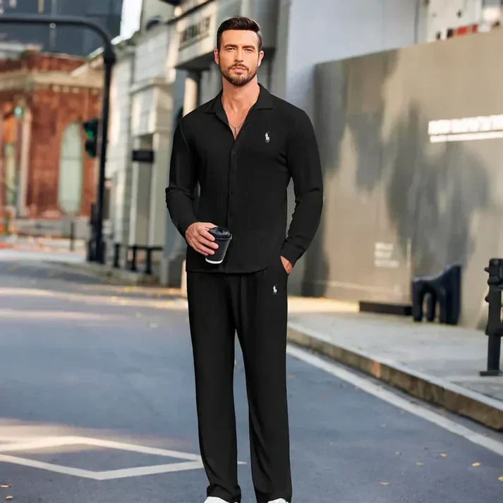 [2 FOR 1 DEAL + FREE SUNGLASSES] Sunset Premium Set – Shirt &amp; Trousers + Sunglasses