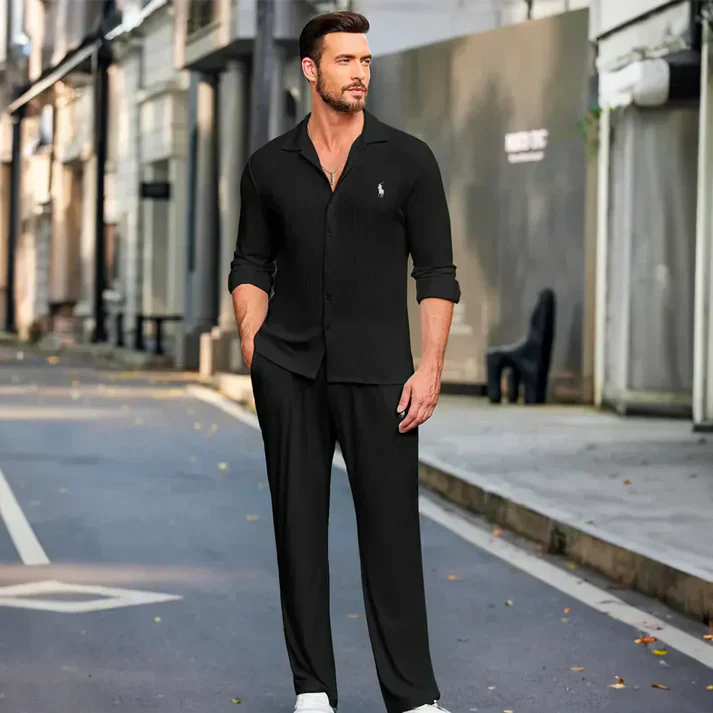 [2 FOR 1 DEAL + FREE SUNGLASSES] Sunset Premium Set – Shirt &amp; Trousers + Sunglasses