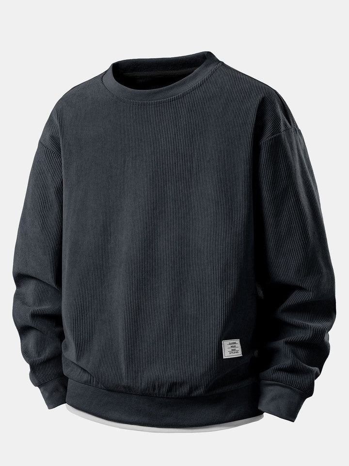 Sweter z Stretchowego Weluru Z Dekoltem Okrągłym 2 w 1