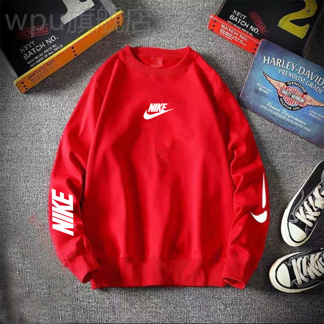NK™ Premium Minimalistyczna Sportowa Bluza z Okrągłym Dekoltem