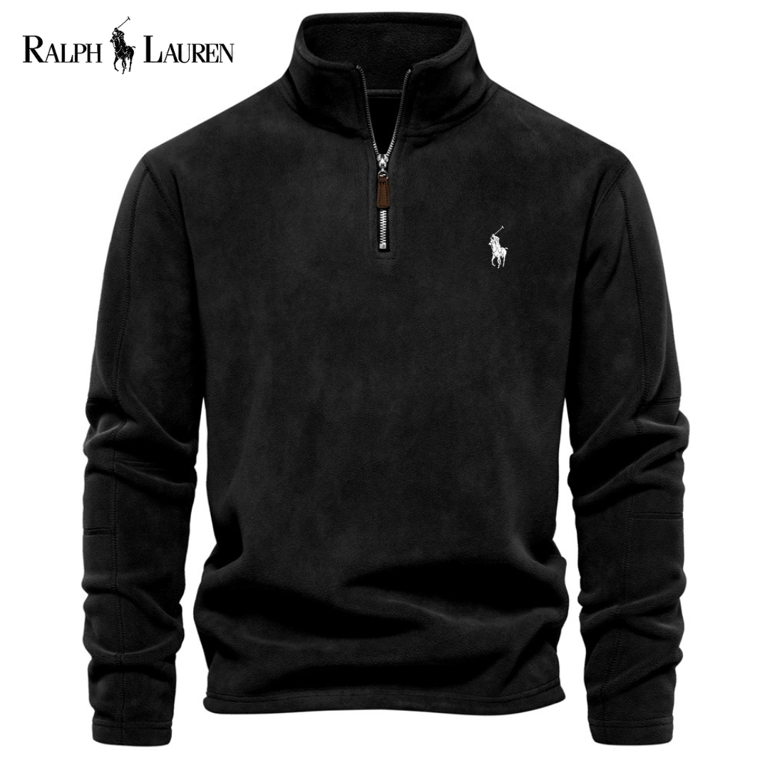 Bluza z Pół-Zipem – Długi Rękaw z Fleece