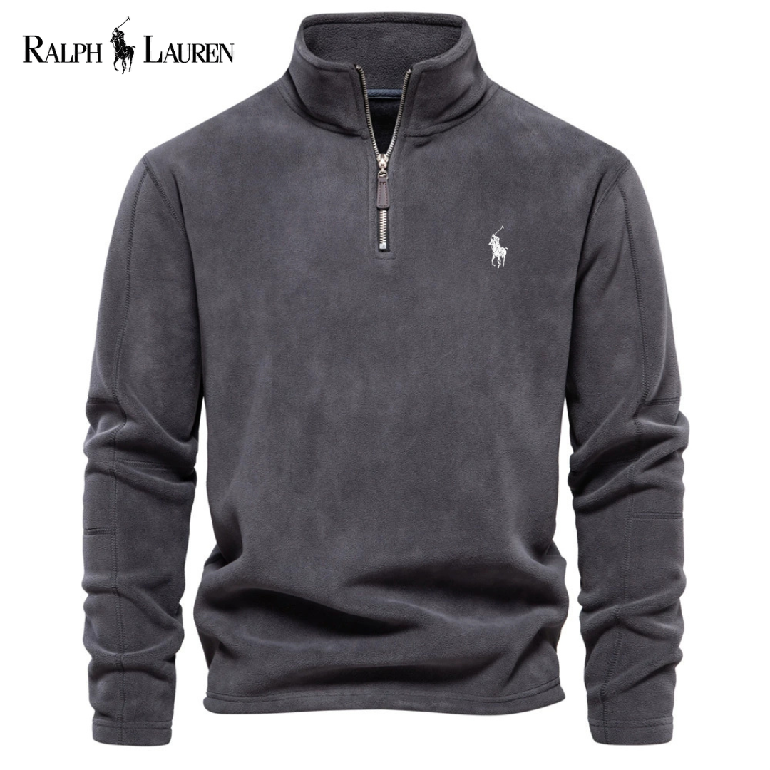 Bluza z Pół-Zipem – Długi Rękaw z Fleece