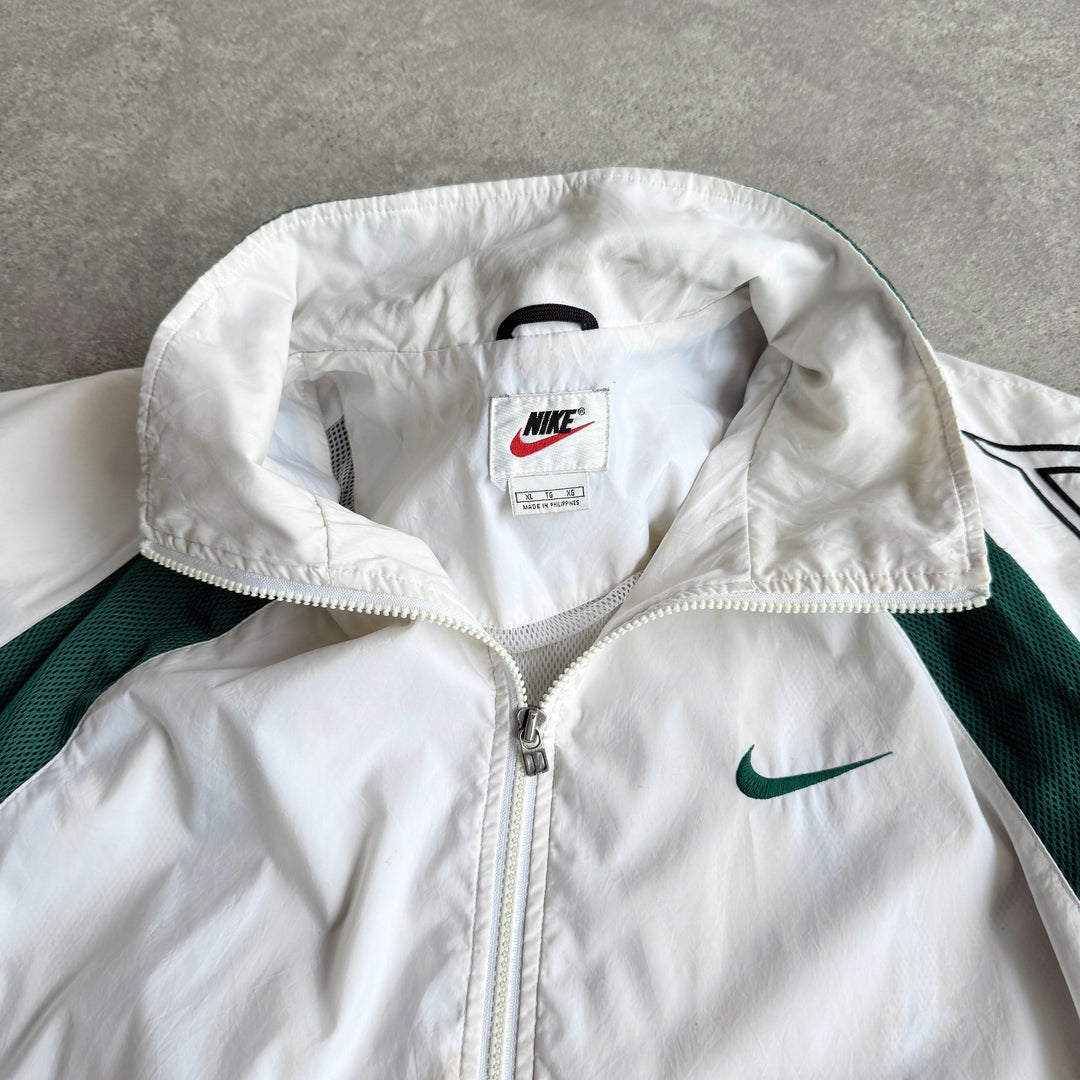 Lekka kurtka przeciwdeszczowa z haftem swoosh NK Air z lat 90-tych