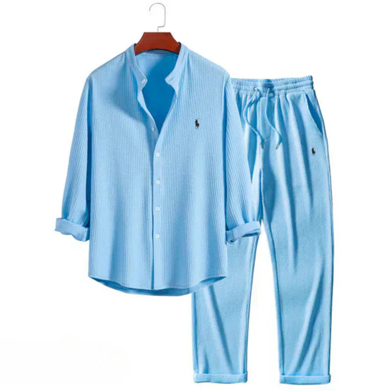 [2 FOR 1 DEAL + FREE SUNGLASSES] Sunset Premium Set – Shirt &amp; Trousers + Sunglasses