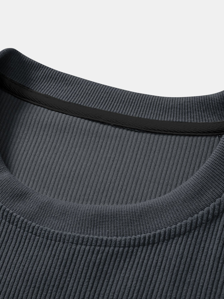 Sweter z Stretchowego Weluru Z Dekoltem Okrągłym 2 w 1