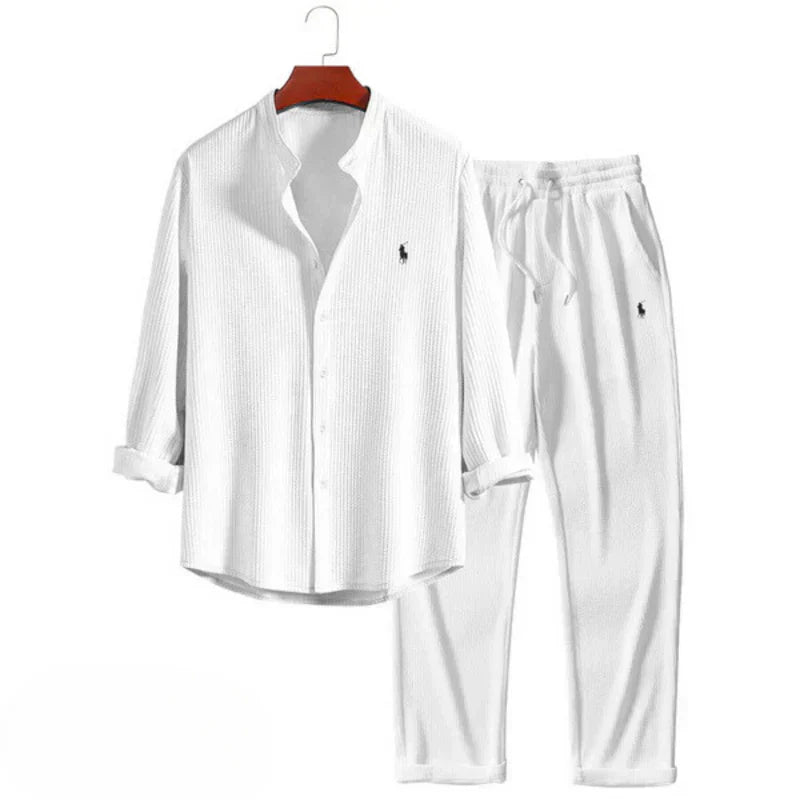 [2 FOR 1 DEAL + FREE SUNGLASSES] Sunset Premium Set – Shirt &amp; Trousers + Sunglasses