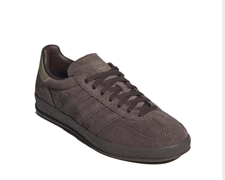 Buty do biegania wewnętrznego z ciemno-brązowego zamszu