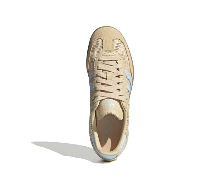 Klasyczne buty sportowe ze skóry w kolorze piaskowym