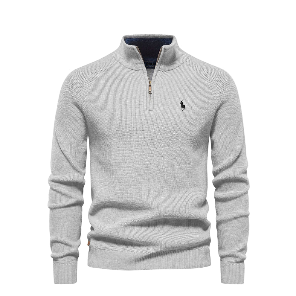 RL | Sweter z pół-zamkiem