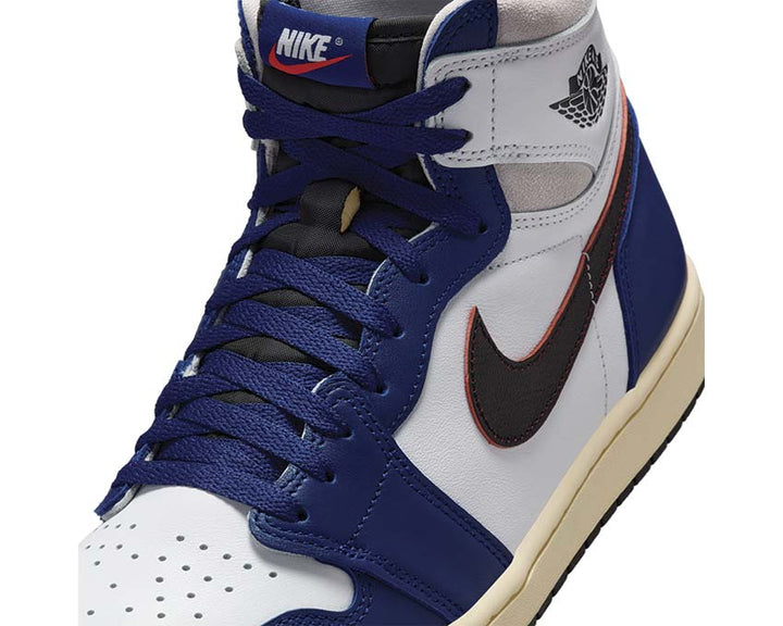 Wysokie retro sneakersy skórzane z ekskluzywnym designem