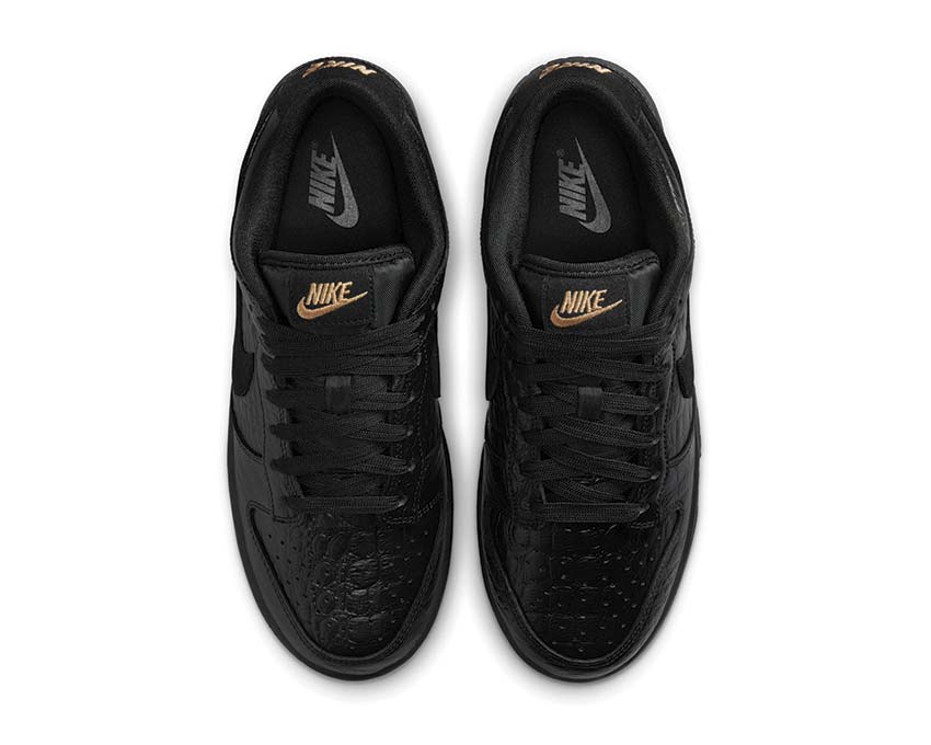 Niskie skórzane sneakersy z czarnym wzorem krokodyla na sezon wiosna/lato