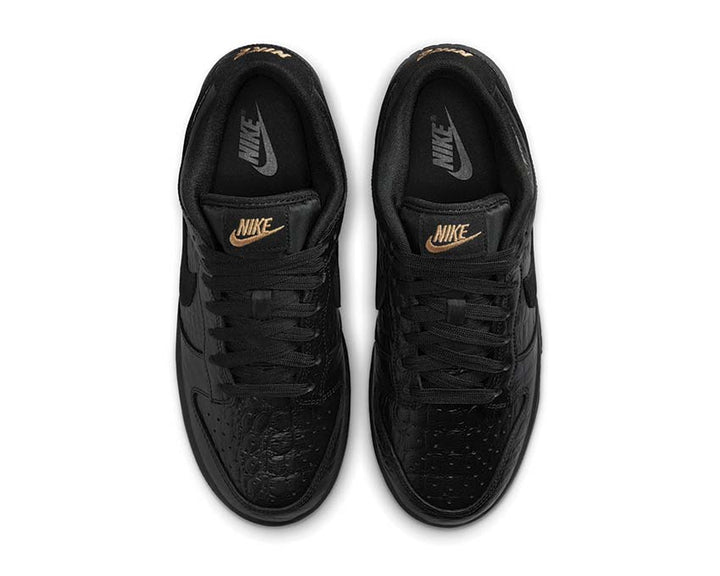 Niskie skórzane sneakersy z czarnym wzorem krokodyla na sezon wiosna/lato