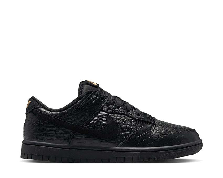 Niskie skórzane sneakersy z czarnym wzorem krokodyla na sezon wiosna/lato