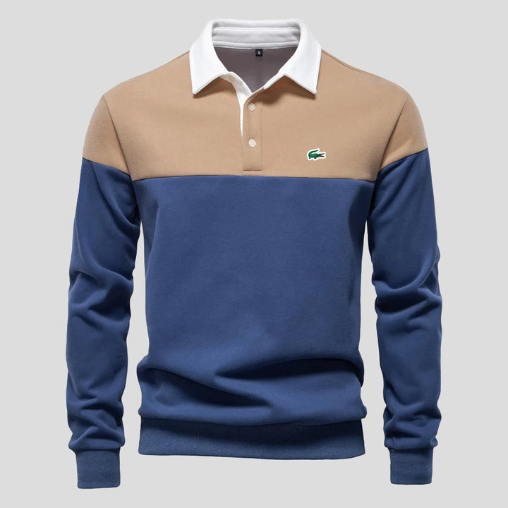 Polo z Bawełny Color-Block Premium
