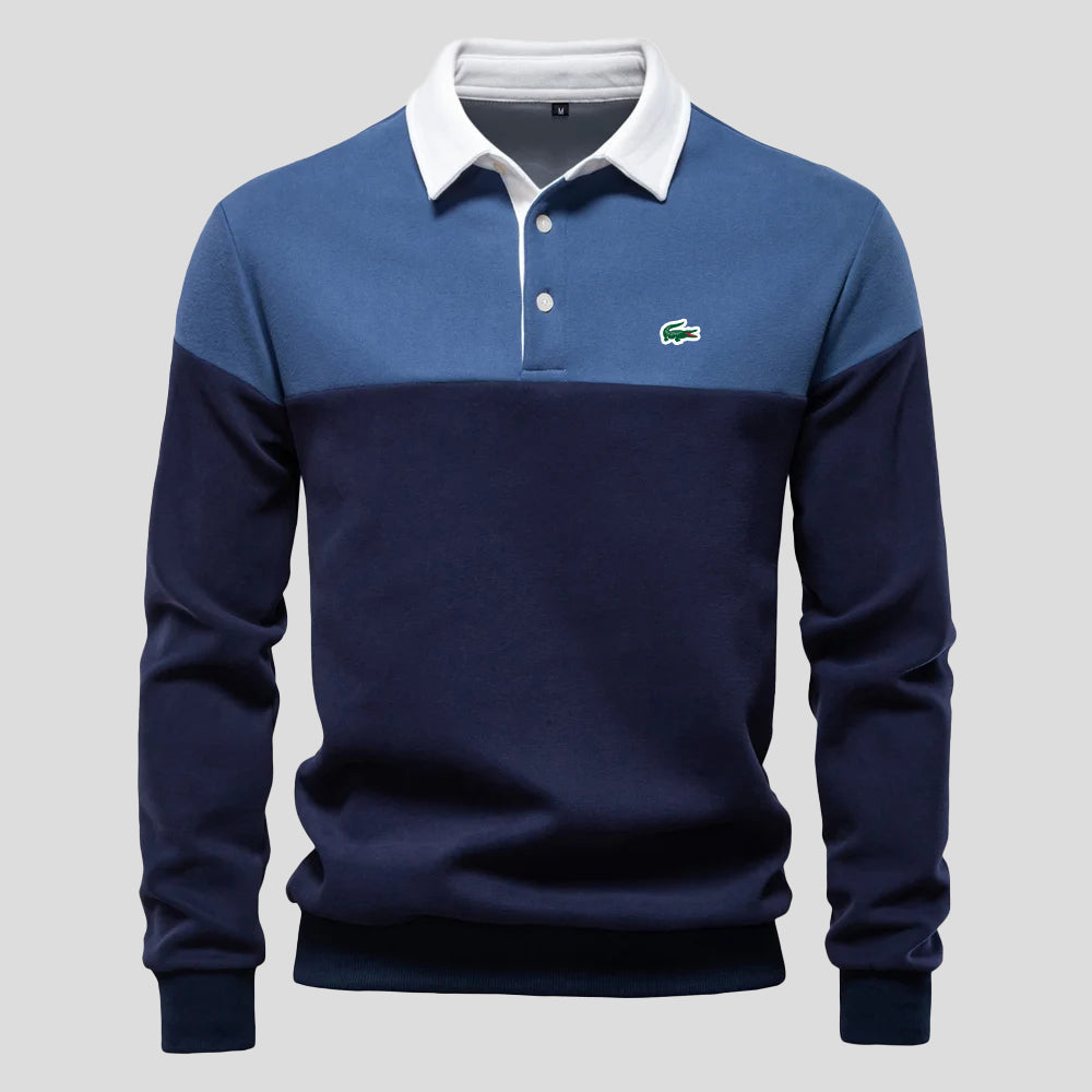 Polo z Bawełny Color-Block Premium