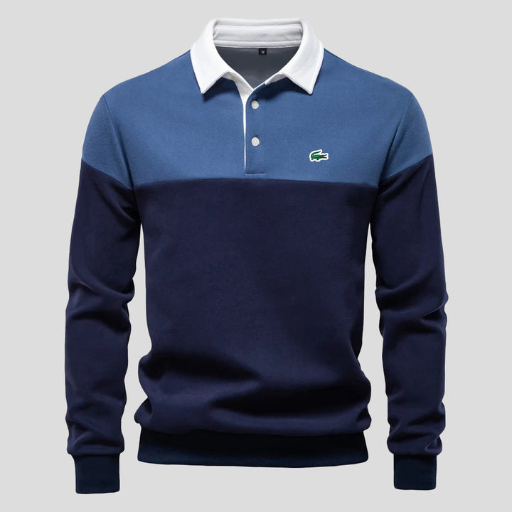 Polo z Bawełny Color-Block Premium