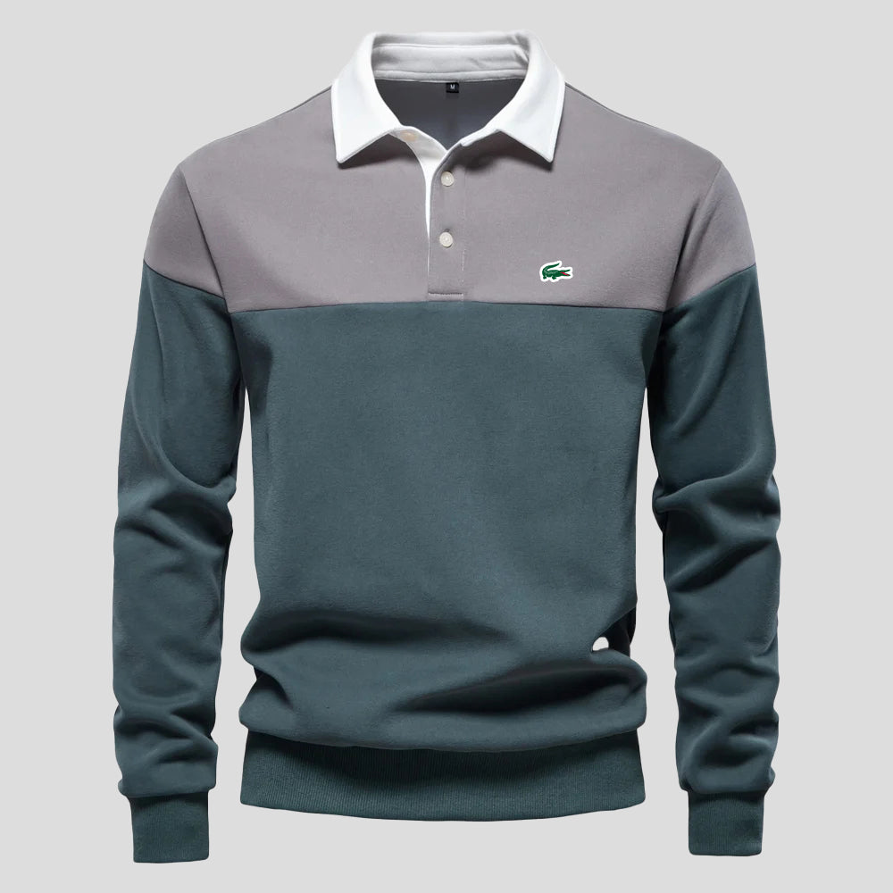 Polo z Bawełny Color-Block Premium