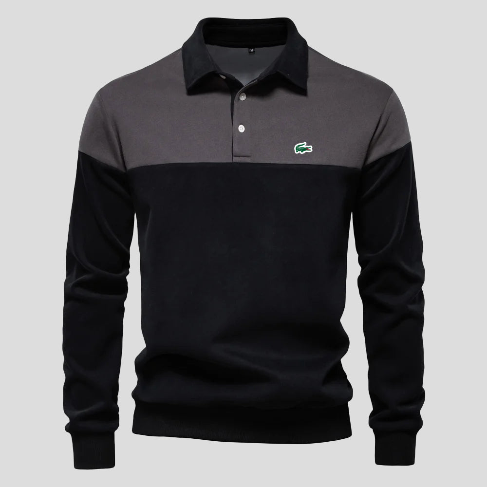 Polo z Bawełny Color-Block Premium