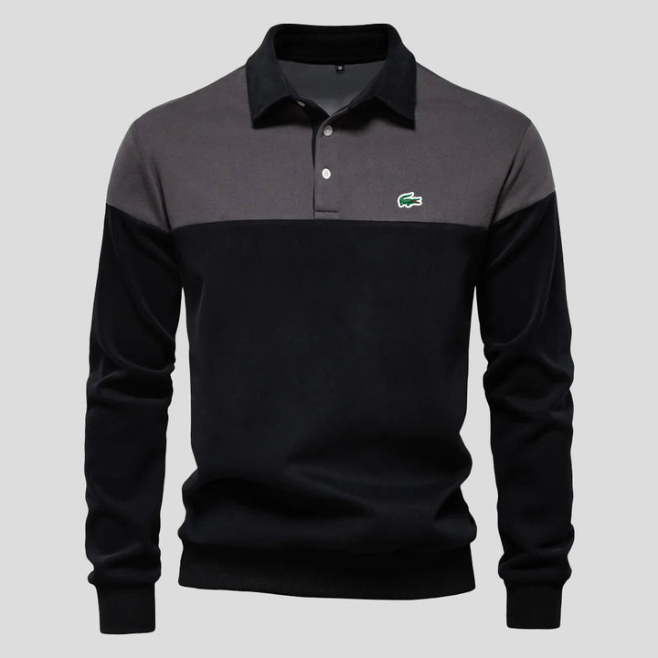 Polo z Bawełny Color-Block Premium
