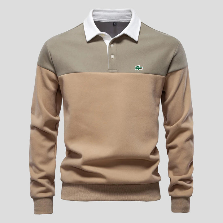 Polo z Bawełny Color-Block Premium
