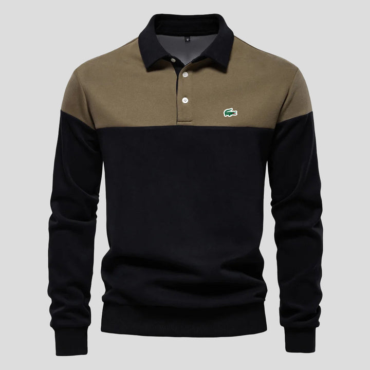 Polo z Bawełny Color-Block Premium