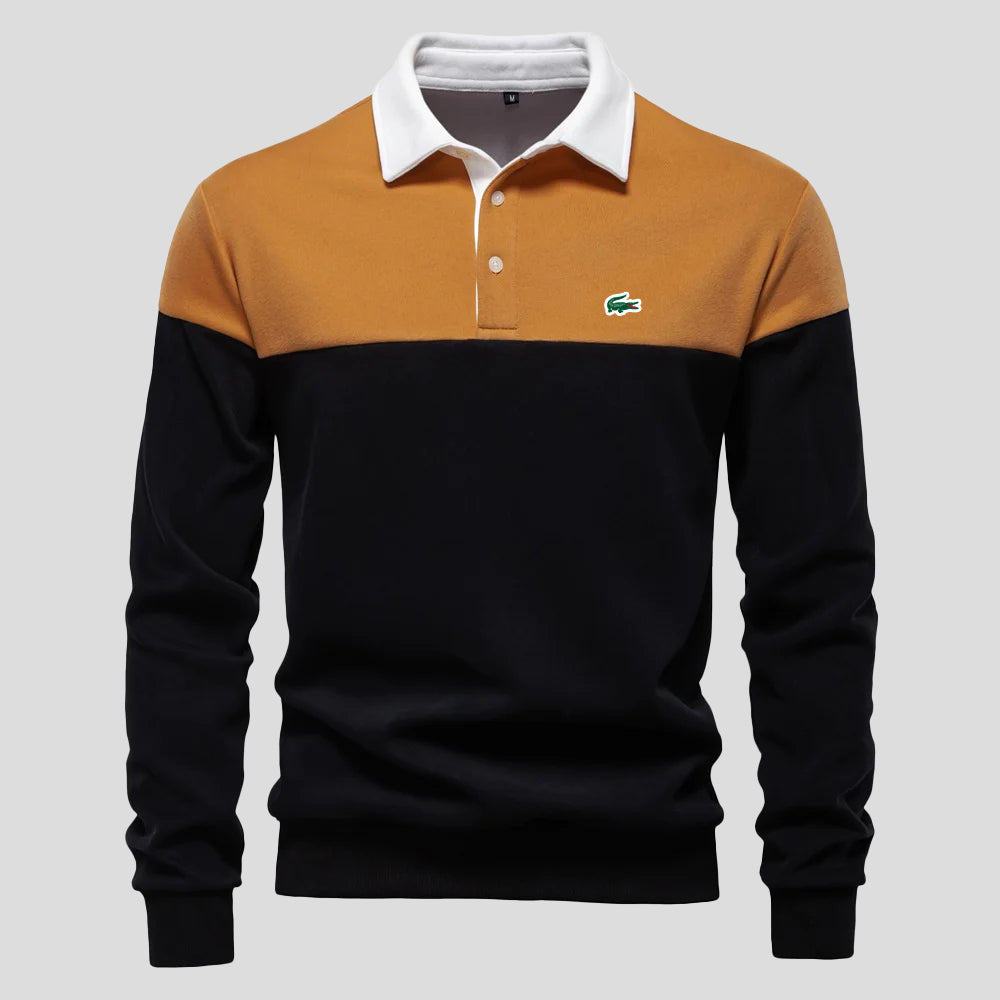 Polo z Bawełny Color-Block Premium