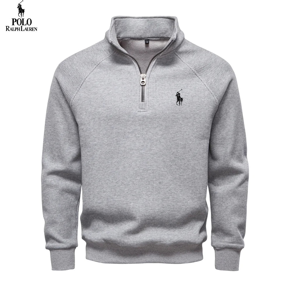 Sweter z zamkiem z bawełny termicznej premium