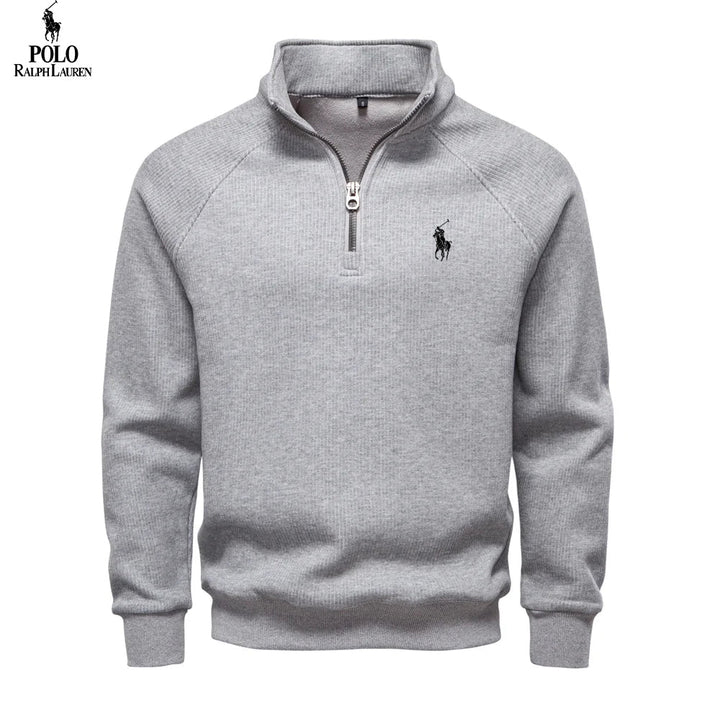 Sweter z zamkiem z bawełny termicznej premium