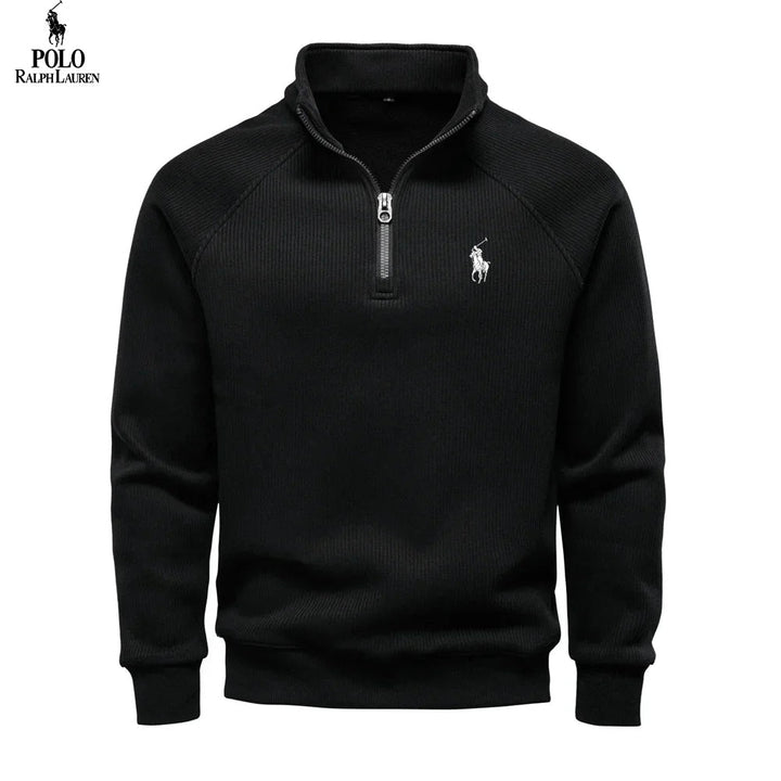 Sweter z zamkiem z bawełny termicznej premium
