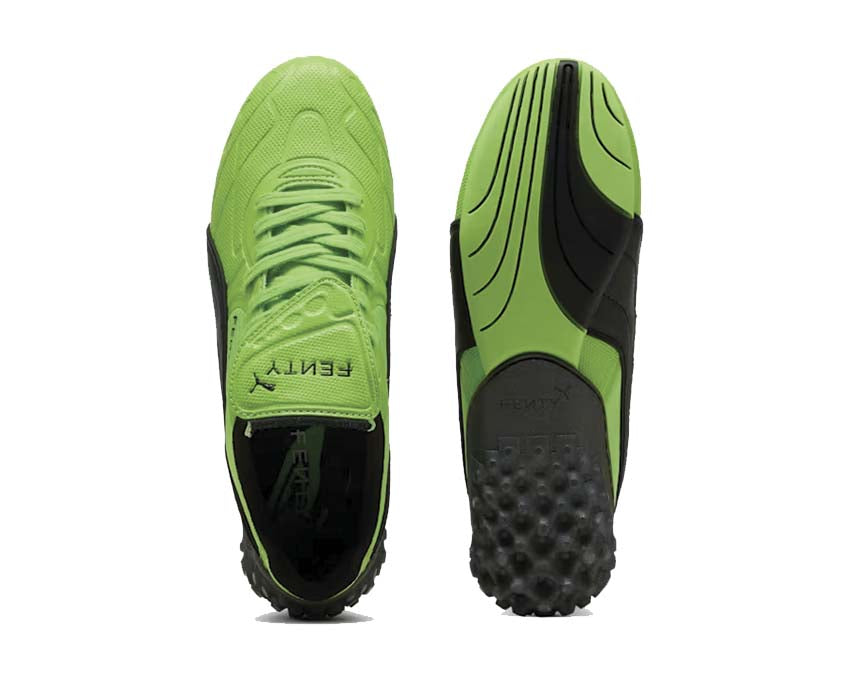 Sportowe buty skórzane w zielonym kolorze z nowoczesnym designem i ekskluzywnymi detalami.