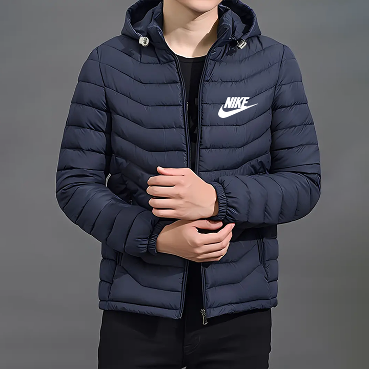Elegant Jacket with Hood and Zip