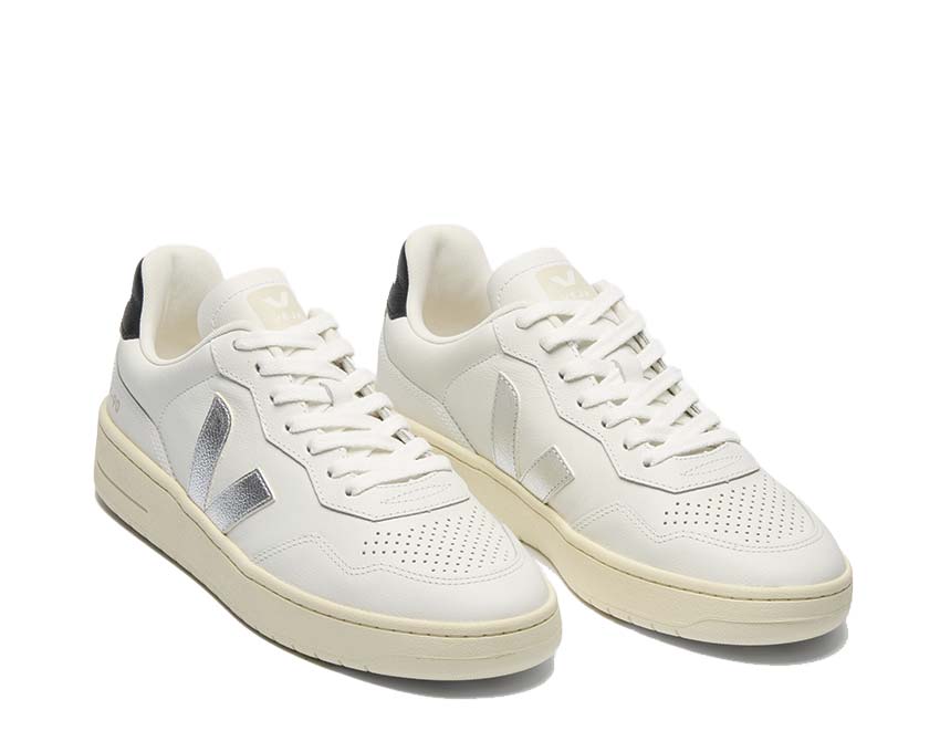 Buty skórzane w kolorze srebrnym model V-90
