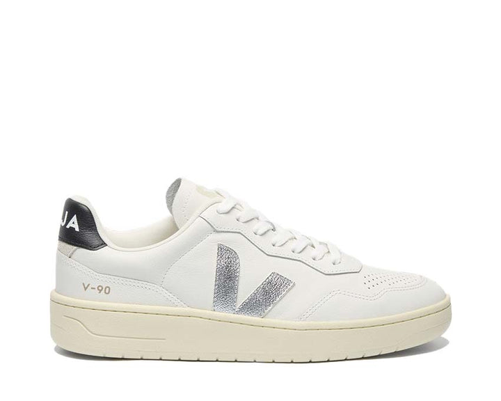 Buty skórzane w kolorze srebrnym model V-90