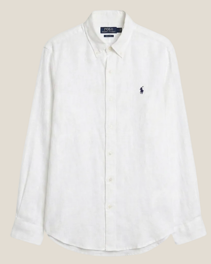 Koszula Ralph Lauren z lnu i mieszanki Remi, biała