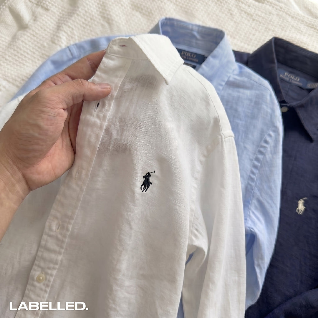 Koszula Ralph Lauren z lnu i mieszanki Remi, biała
