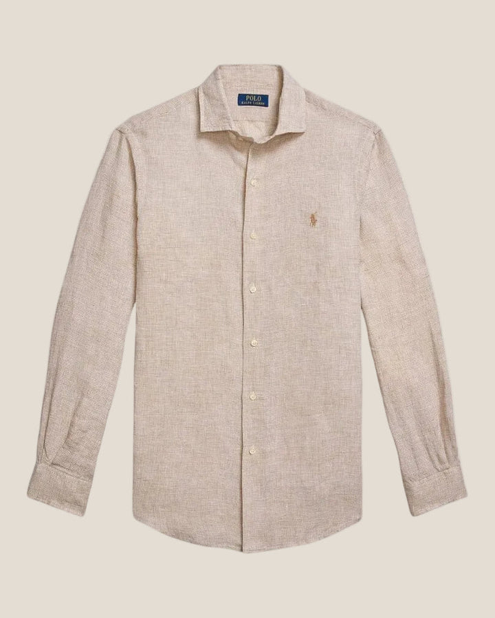 Koszula lniana Ralph Lauren Custom Fit