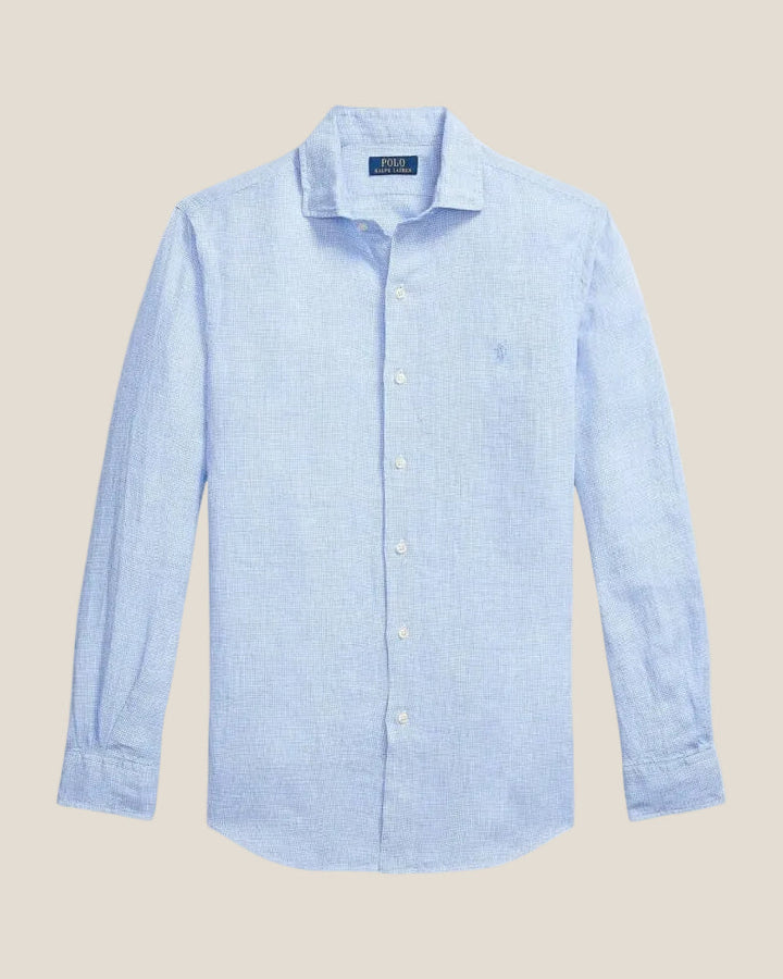 Koszula lniana Ralph Lauren Custom Fit