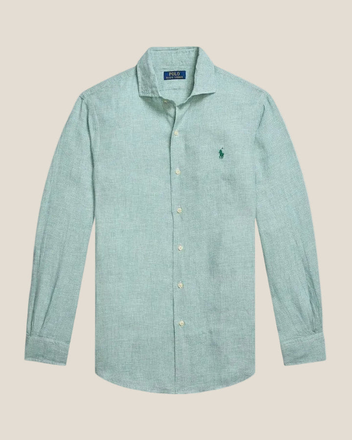 Koszula lniana Ralph Lauren Custom Fit