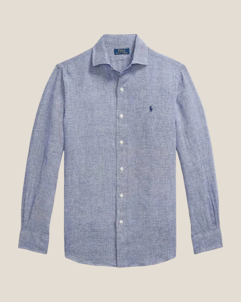 Koszula lniana Ralph Lauren Custom Fit