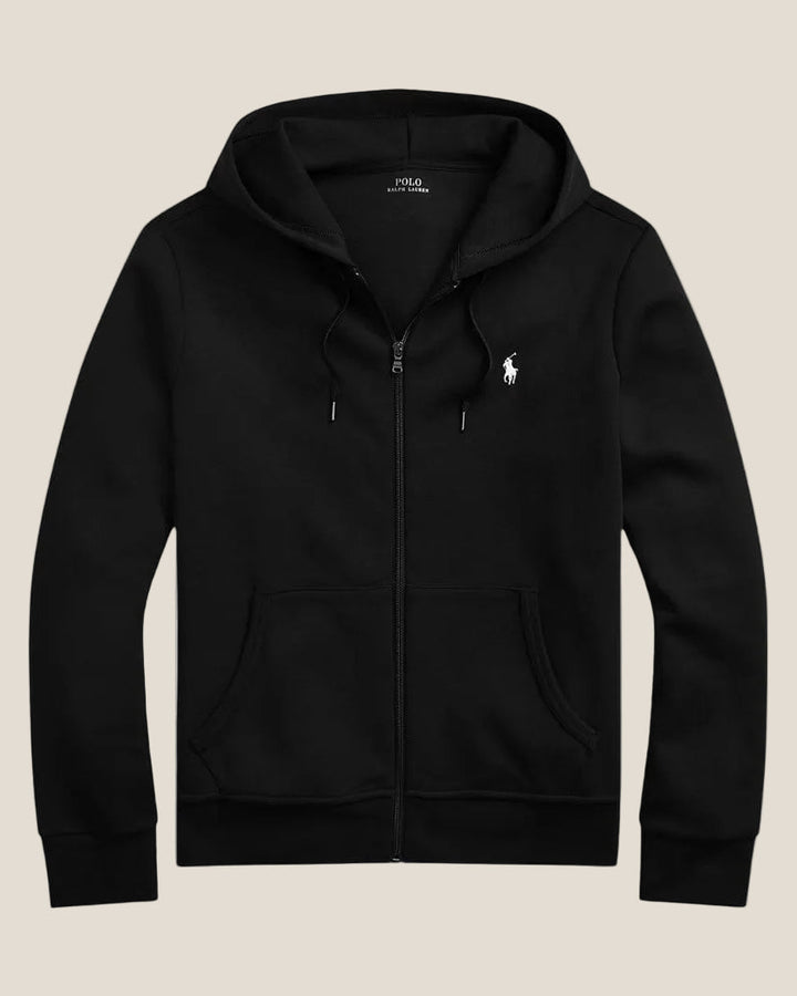 Bluza z kapturem Ralph Lauren z podwójnego dzianiny na zamek błyskawiczny