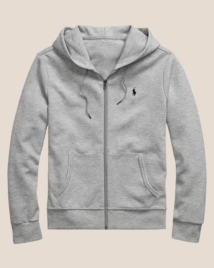 Bluza z kapturem Ralph Lauren z podwójnego dzianiny na zamek błyskawiczny