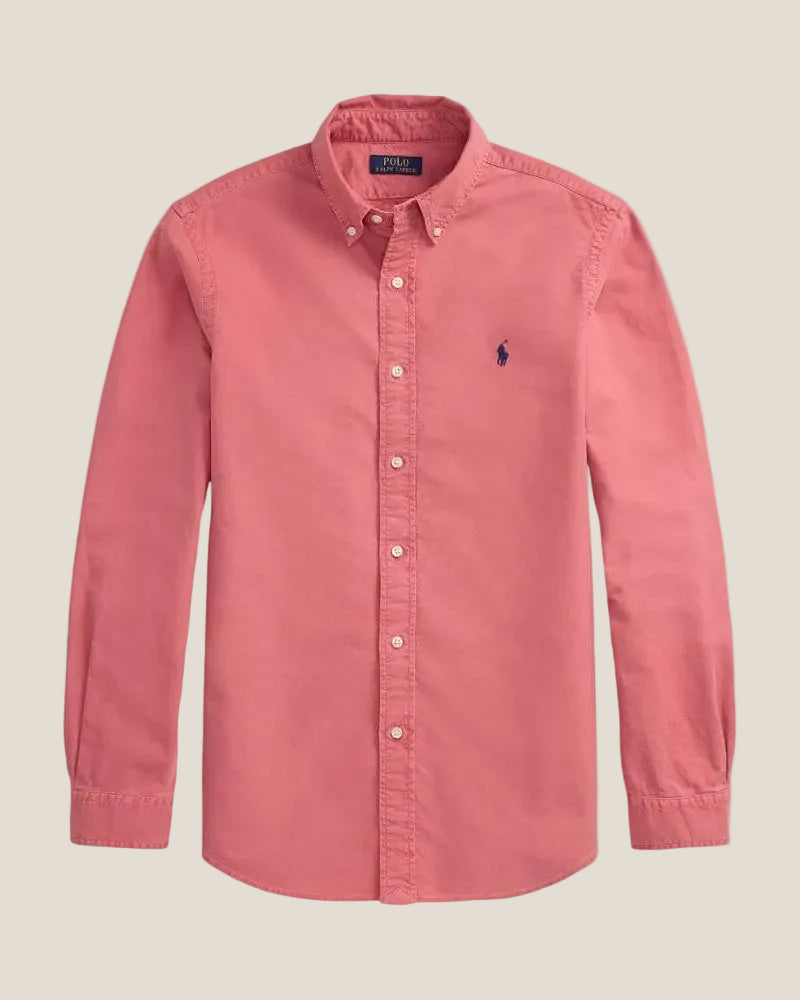 Koszula Oxford Ralph Lauren Slim Fit farbowana w odzieży