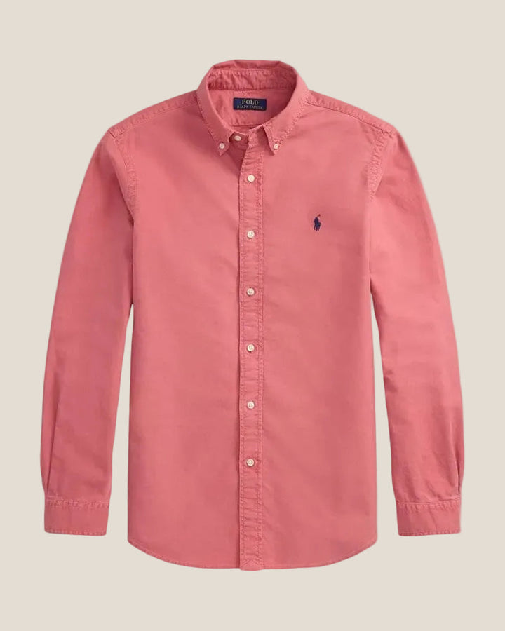 Koszula Oxford Ralph Lauren Slim Fit farbowana w odzieży