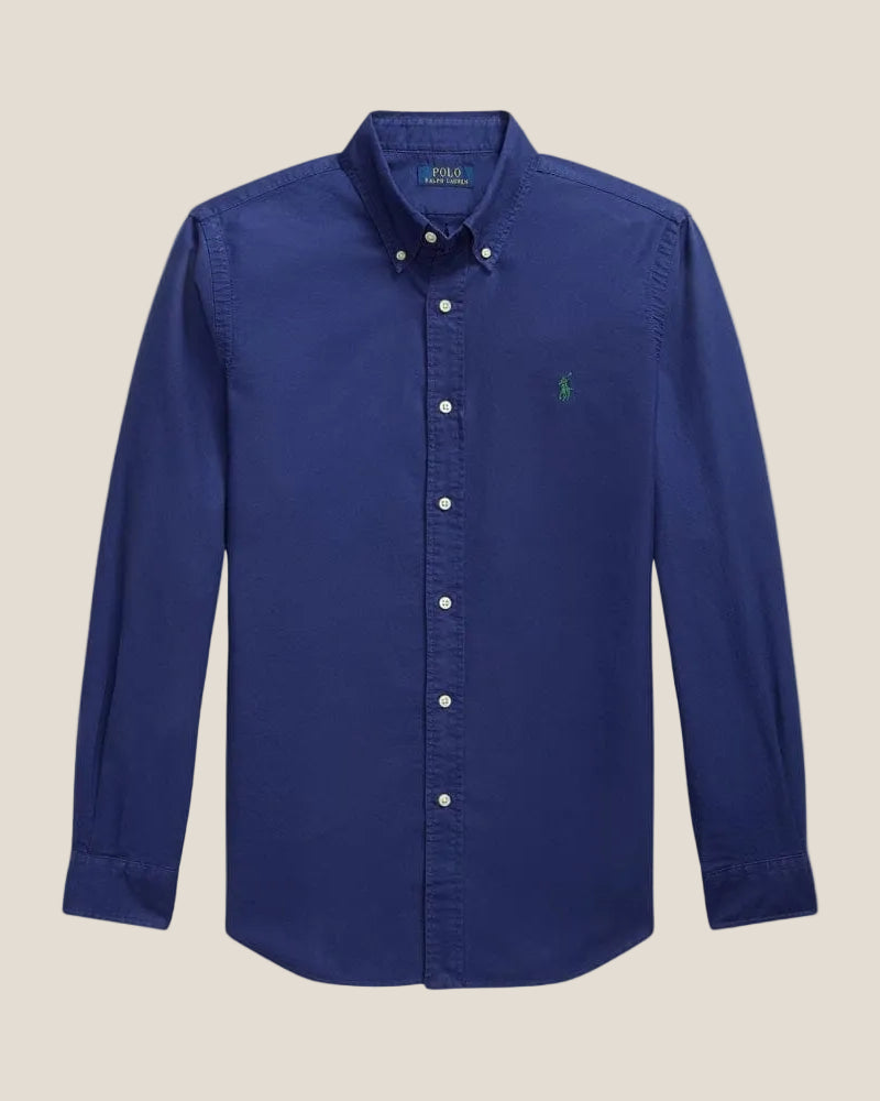 Koszula Oxford Ralph Lauren Slim Fit farbowana w odzieży