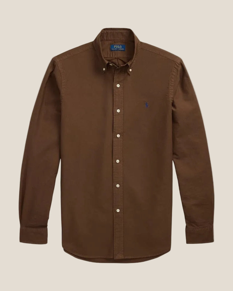 Koszula Oxford Ralph Lauren Slim Fit farbowana w odzieży