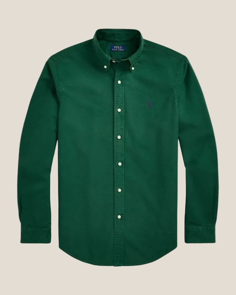Koszula Oxford Ralph Lauren Slim Fit farbowana w odzieży