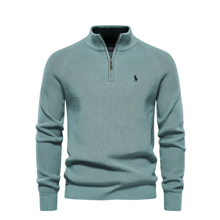 RL | Sweter z pół-zamkiem